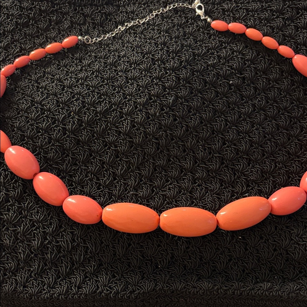 Elegant Coral color Beaded Necklace